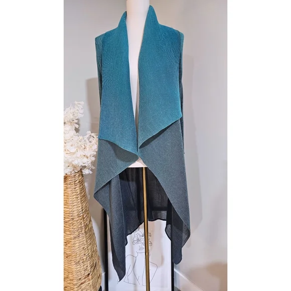 Alquema Collare Turquoise Hombre Long Sleeve Midi Cascading Cardigan - Picture 2 of 10